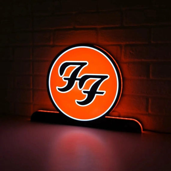 Rock Out with the Foo Fighters Pinball Topper LED Sign Dimmable & Powered by USB - FYLZGO Signs