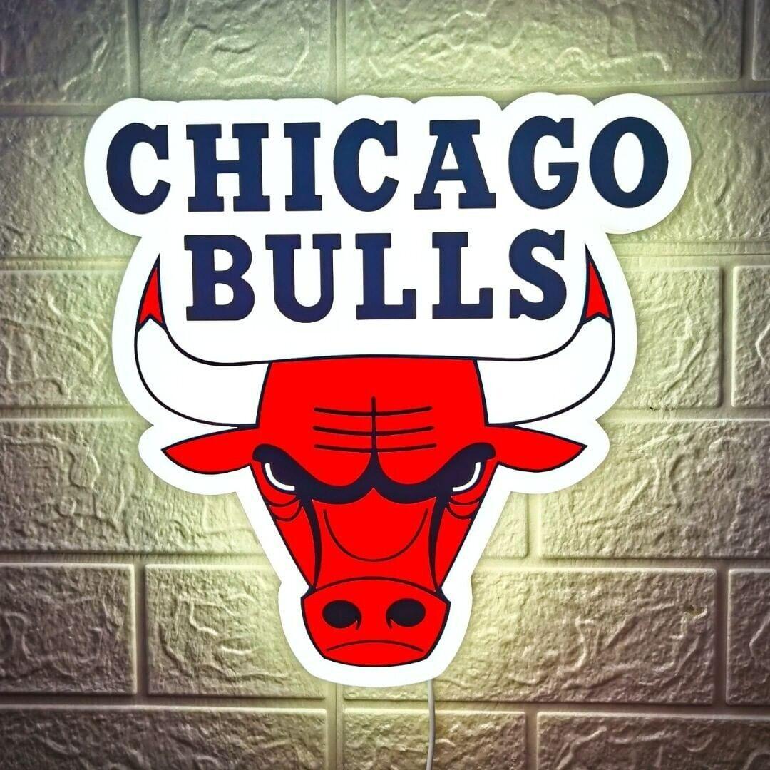 NBA Chicago Bulls Logo LED Light Box USB Power Logo LED Logo - 3D Printing - FYLZGO Signs