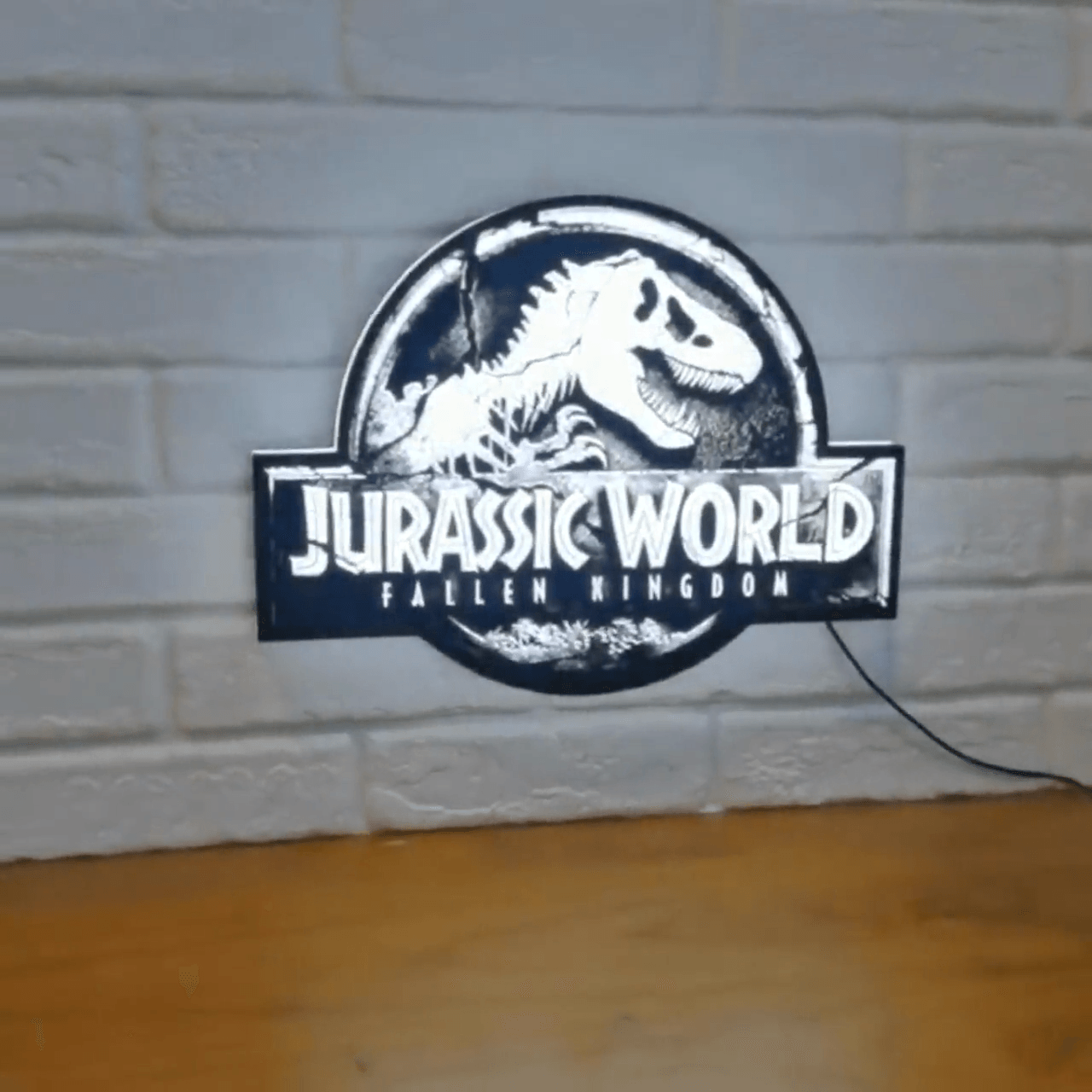 Jurassic World Fallen Kingdom Light Box LED Sign 3D Printed Fully Dimmable - FYLZGO Signs