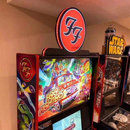 Rock Out with the Foo Fighters Pinball Topper LED Sign Dimmable & Powered by USB - FYLZGO Signs