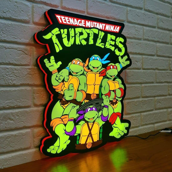 TMNT Teenage Mutant Ninja Turtle Fan arts 3D Light box Fully Dimmable & Powered by USB - FYLZGO Signs