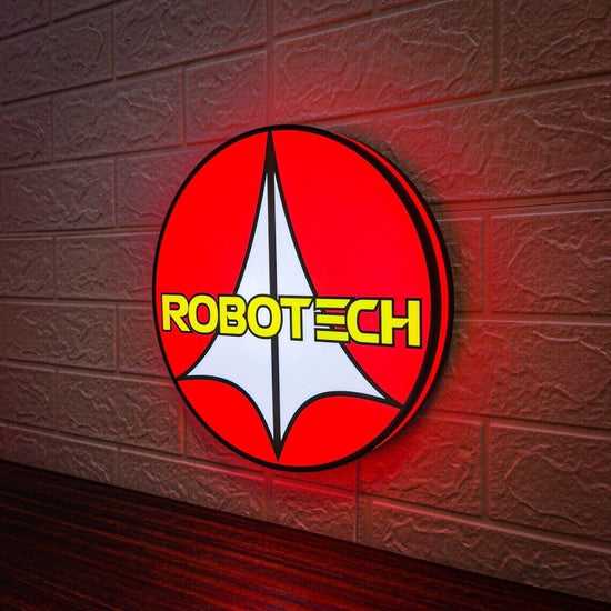 Robotech Logo LED Light box Cool 3D Print Lightbox Illuminate your space with sci-fi style - FYLZGO Signs