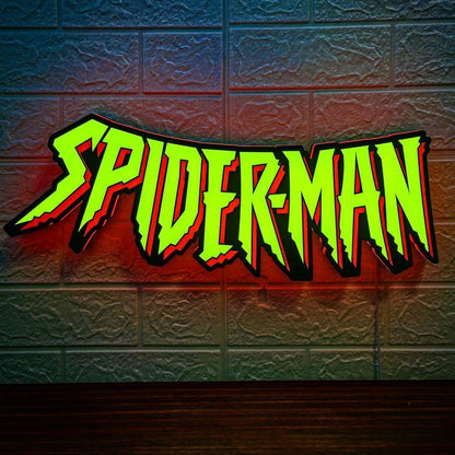 Spider-Man Logo 3D Lightbox Print Powered by USB Band Dimm Wall Art Decor Man's Cave - FYLZGO Signs