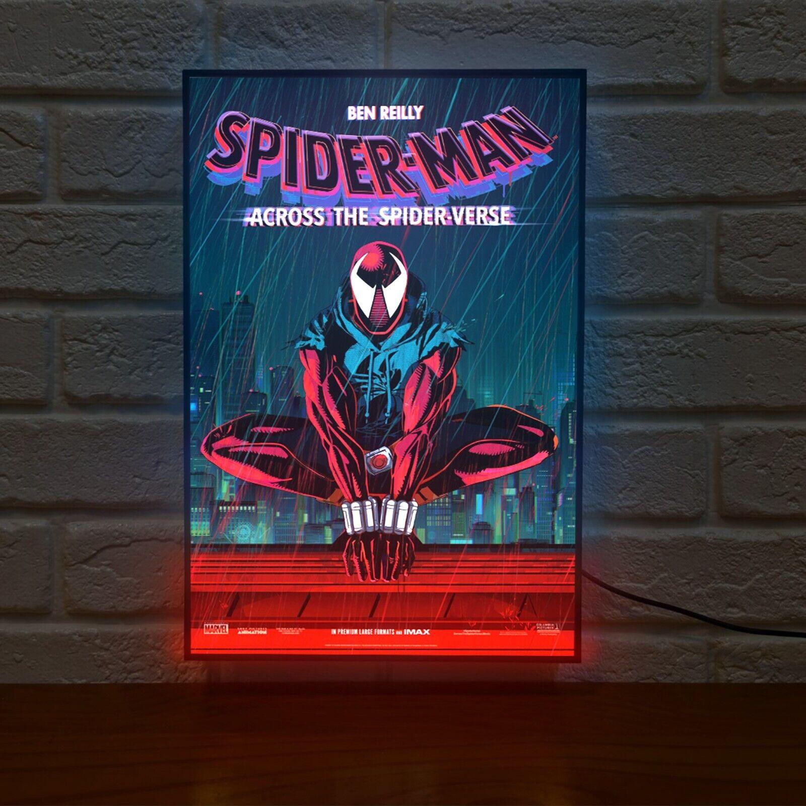 Spider-Man: Into the Spider-Verse Movie Poster LED Light Box USB Powered - FYLZGO Signs