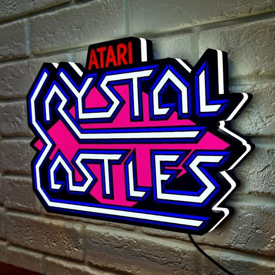 Atari Crystal Castle 3D Printed LED Lightbox Sign Wall Art Decor fan cave - FYLZGO Signs