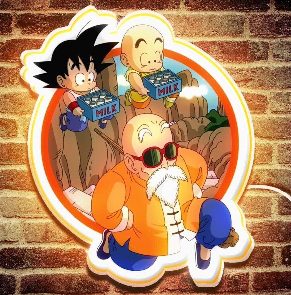 Dragonball Custom Goku, Krillin, and Roshi Climbing Stairs 3DLED Lightbox - FYLZGO Signs