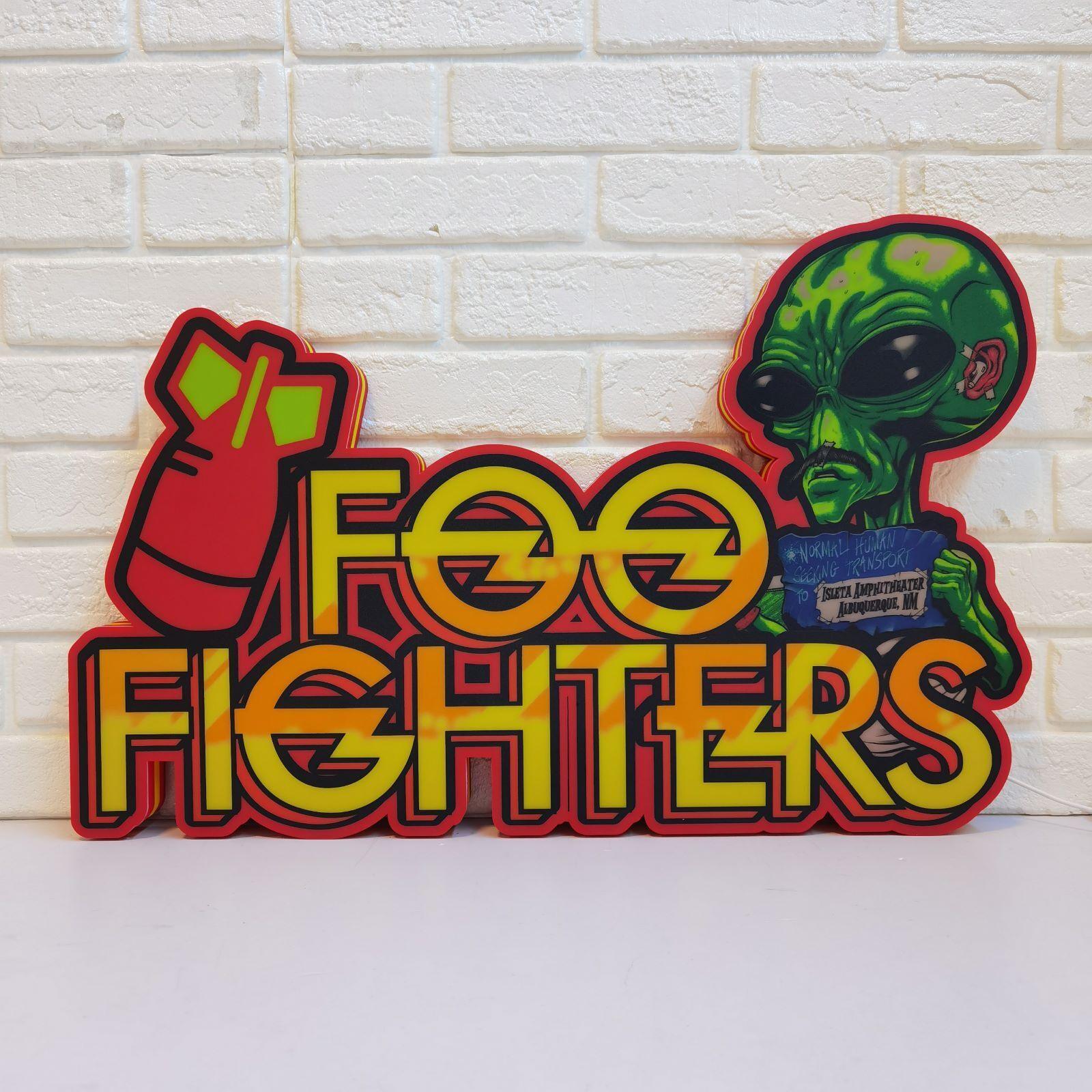 Custom Foo Fighters Pinball Top LED Light Box Rock 'n' Roll Fun - FYLZGO Signs