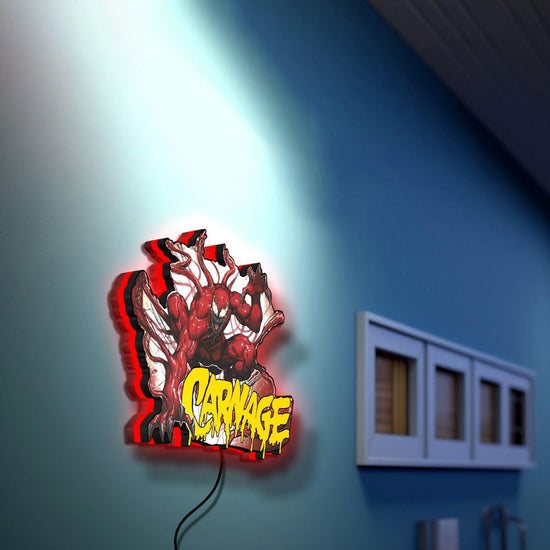 Menacing Carnage LED Sign Dimmeable USB Powered - FYLZGO Signs