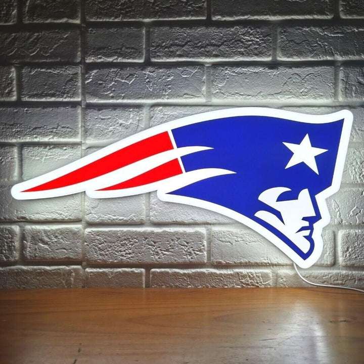 New England Patriots 3D LED Light box Perfect for Game Day - FYLZGO Signs