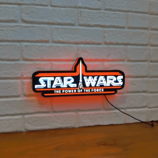 Star Wars Power of the Force Retro Series Kenner Toy Logo LED Sign - FYLZGO Signs