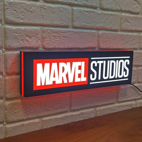 Marvel Studio Logo LED Lightbox Light Great Room Decor Man Cave Logo - FYLZGO Signs