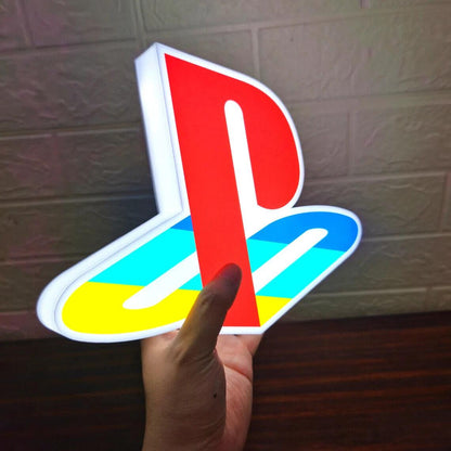 Classic Logo man cave lights | PlayStation sign for gaming room decor 3D Printed