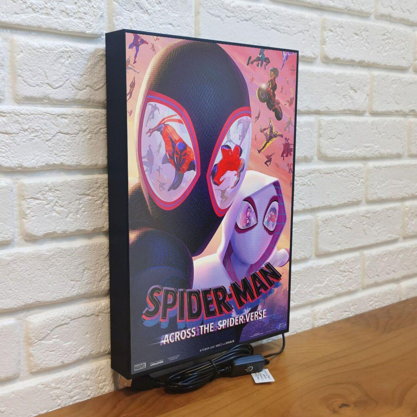 Spider-Man: Into the Spider-Verse Movie Poster LED Light Box USB Powered - FYLZGO Signs