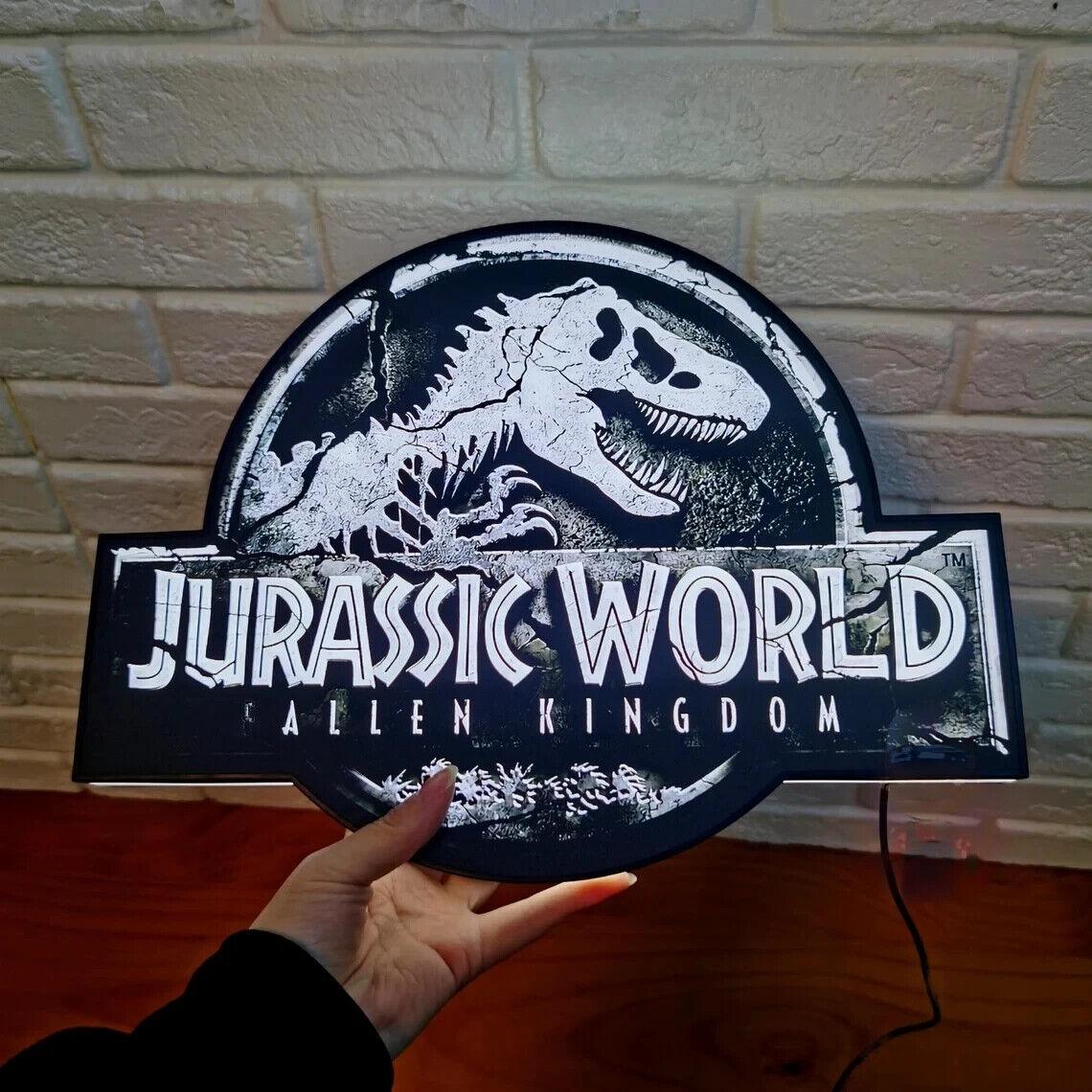 Jurassic World Fallen Kingdom Light Box LED Sign 3D Printed Fully Dimmable - FYLZGO Signs
