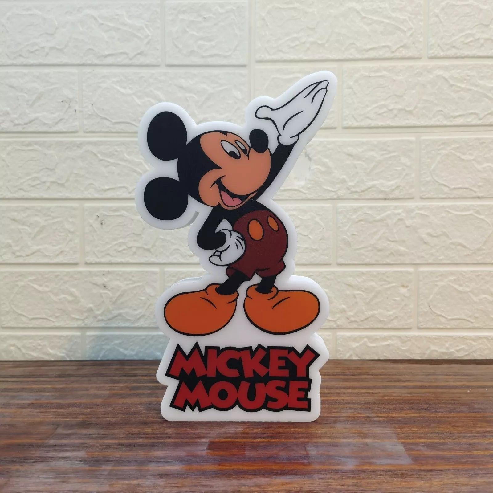 Vintage Mickey Mouse LED logo Dimmable & USB Power Vintage Disney Home Décor - FYLZGO Signs