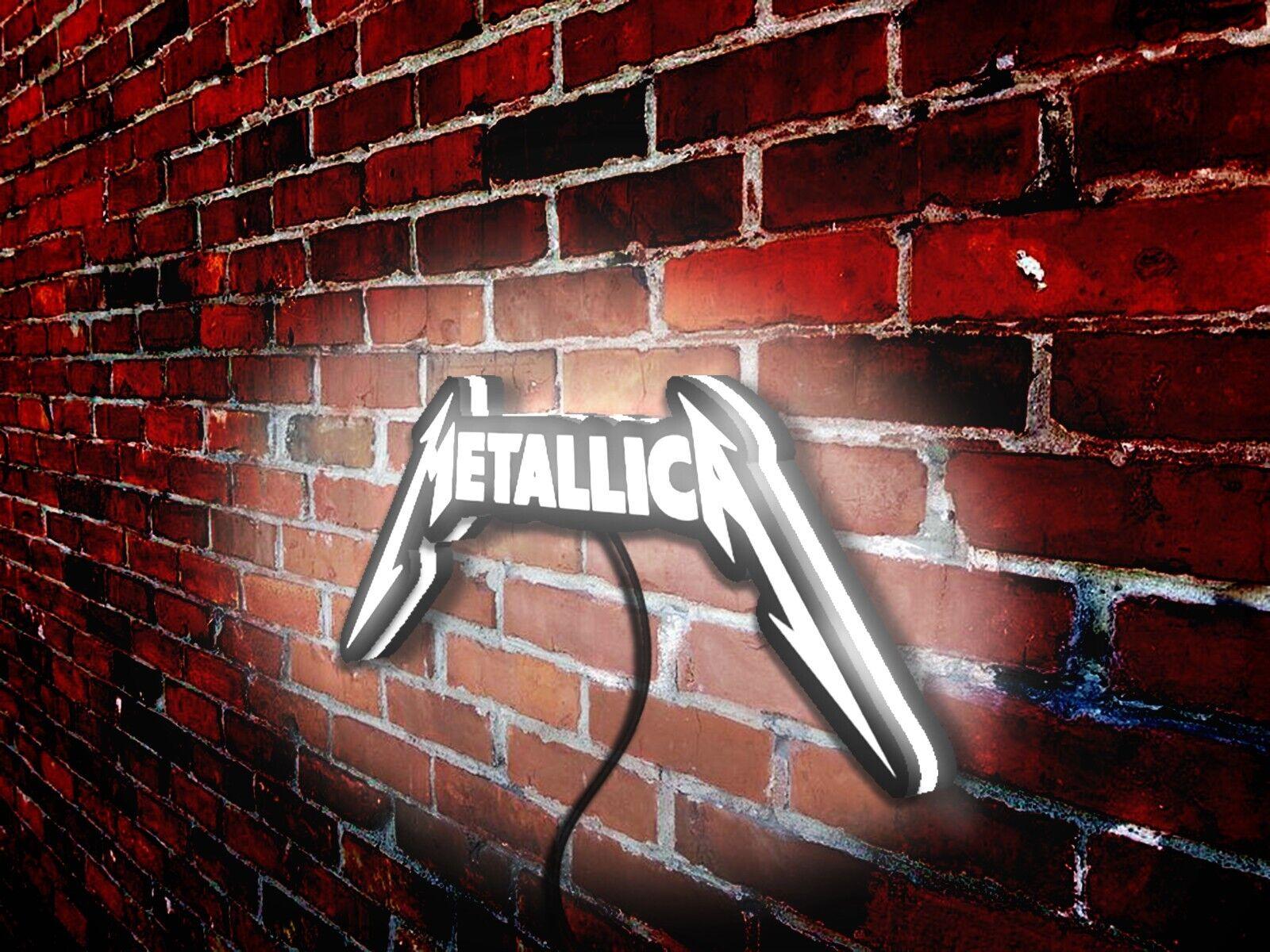 Metallica 3D Printed LED Lamp Illuminate 3D Lightbox Your Space Dimmable & Powered by USB - FYLZGO Signs