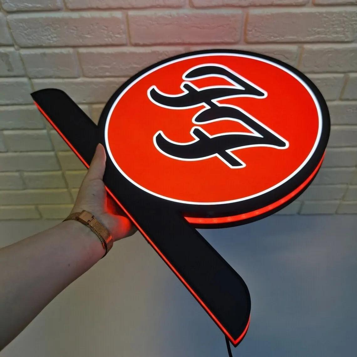 Rock Out with the Foo Fighters Pinball Topper LED Sign Dimmable & Powered by USB - FYLZGO Signs