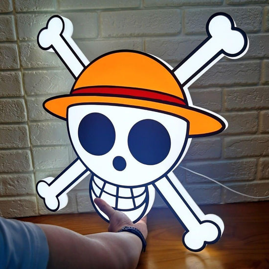 One Piece Luffy Logo LED Lamp Dimmable & USB Powered 3D Light Box Perfect for anime fans - FYLZGO Signs