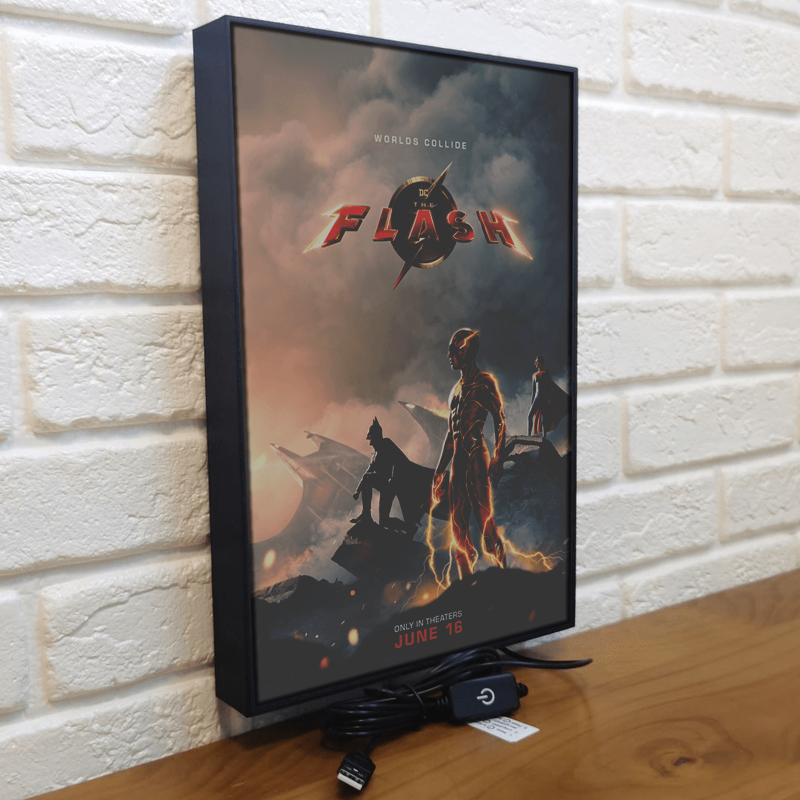 Flash Movie Poster LED Light Box Fully Dimmable & Powered by USB Super Charging - FYLZGO Signs