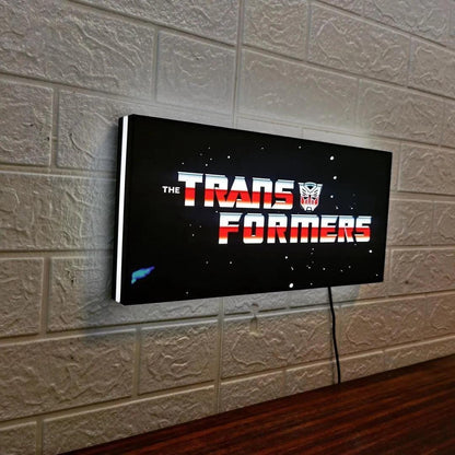 Transformers retro 3D printed LED light box logo wall art decorative fan cave - FYLZGO Signs