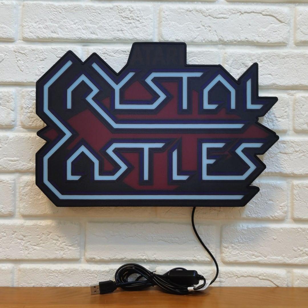 Atari Crystal Castle 3D Printed LED Lightbox Sign Wall Art Decor fan cave - FYLZGO Signs