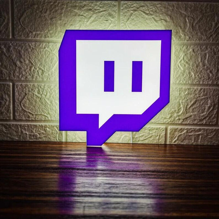 Twitch Logo Light USB Version 3D Printed Light Box The Ultimate Gamer - FYLZGO Signs