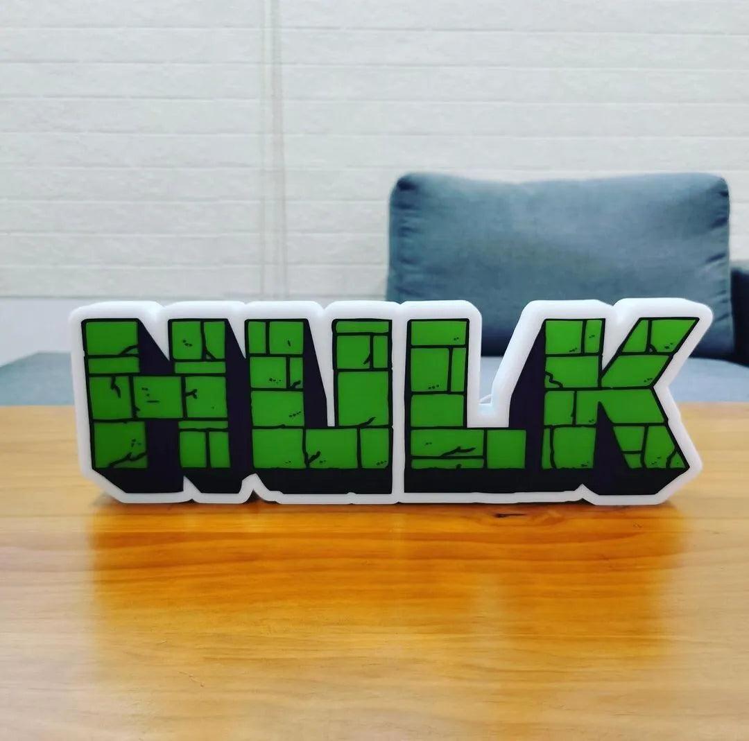 Incredible Hulk Vintage Logo LED Sign Dimmable & Powered by USB 3D Lightbox - FYLZGO Signs