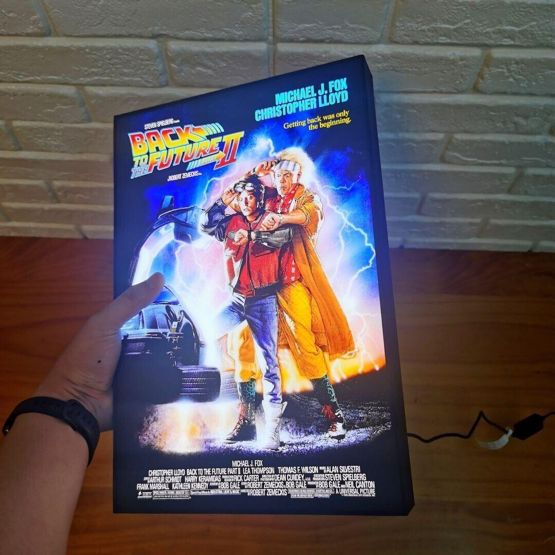 Back to the Future 2 Retro Poster LED Light Box (BTTF 2 Light Box) Full Dimma - FYLZGO Signs