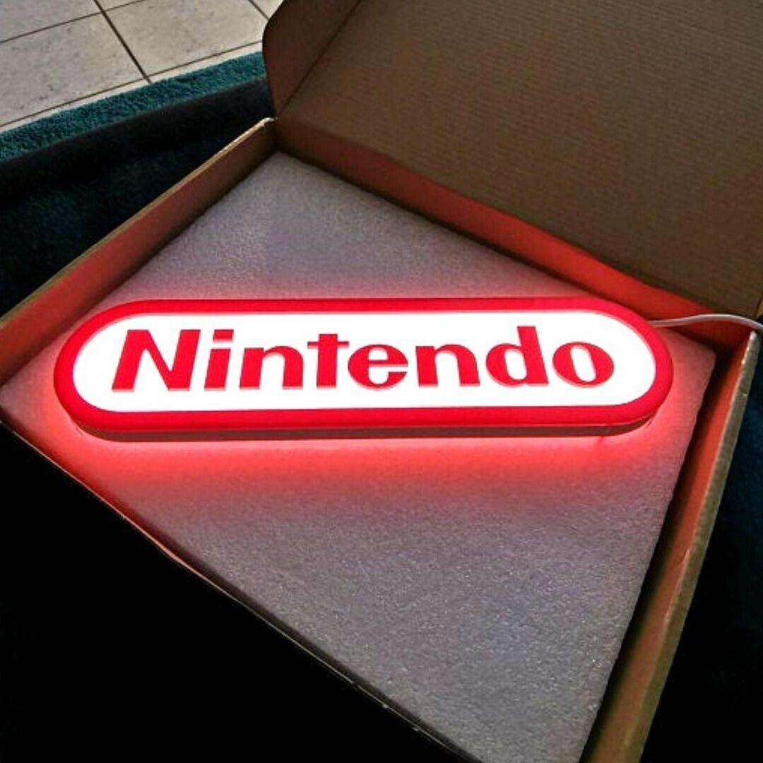 Classic Nintendo Logo LED Light box 3D printed USB powered dimmable - FYLZGO Signs