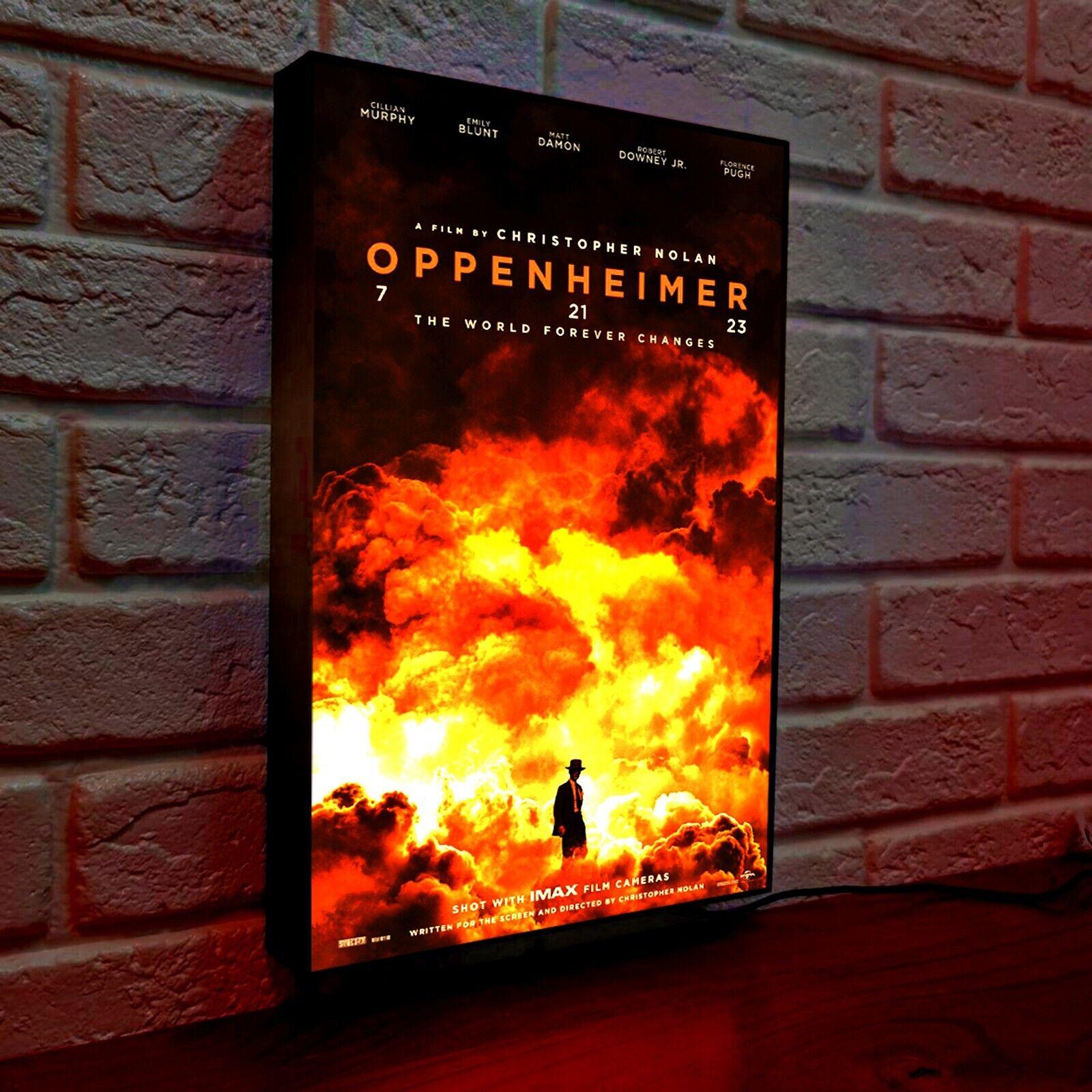 Oppenheimer Movie Poster LED Lightbox Modern Design Handmade Home Decor - FYLZGO Signs