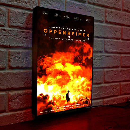 Oppenheimer Movie Poster LED Lightbox Modern Design Handmade Home Decor - FYLZGO Signs