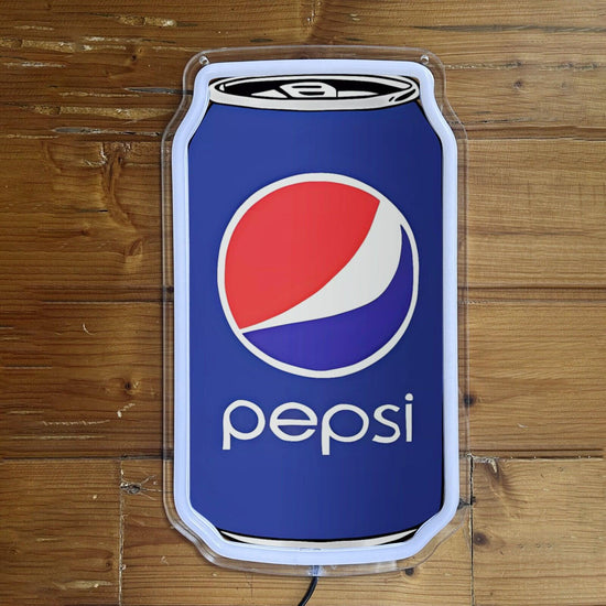 Pepsi Soda Drink Can Party Store Poster Light Neon Sign Wall Decor LED 12"x7" H4