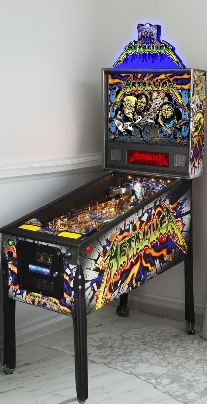 Metallica with Sparky's Electric Chair Pinball Topper 3D Printed Lightbox, USB plug Dimmer, Pinball Arcade Decor, Arcade Game Lightbox