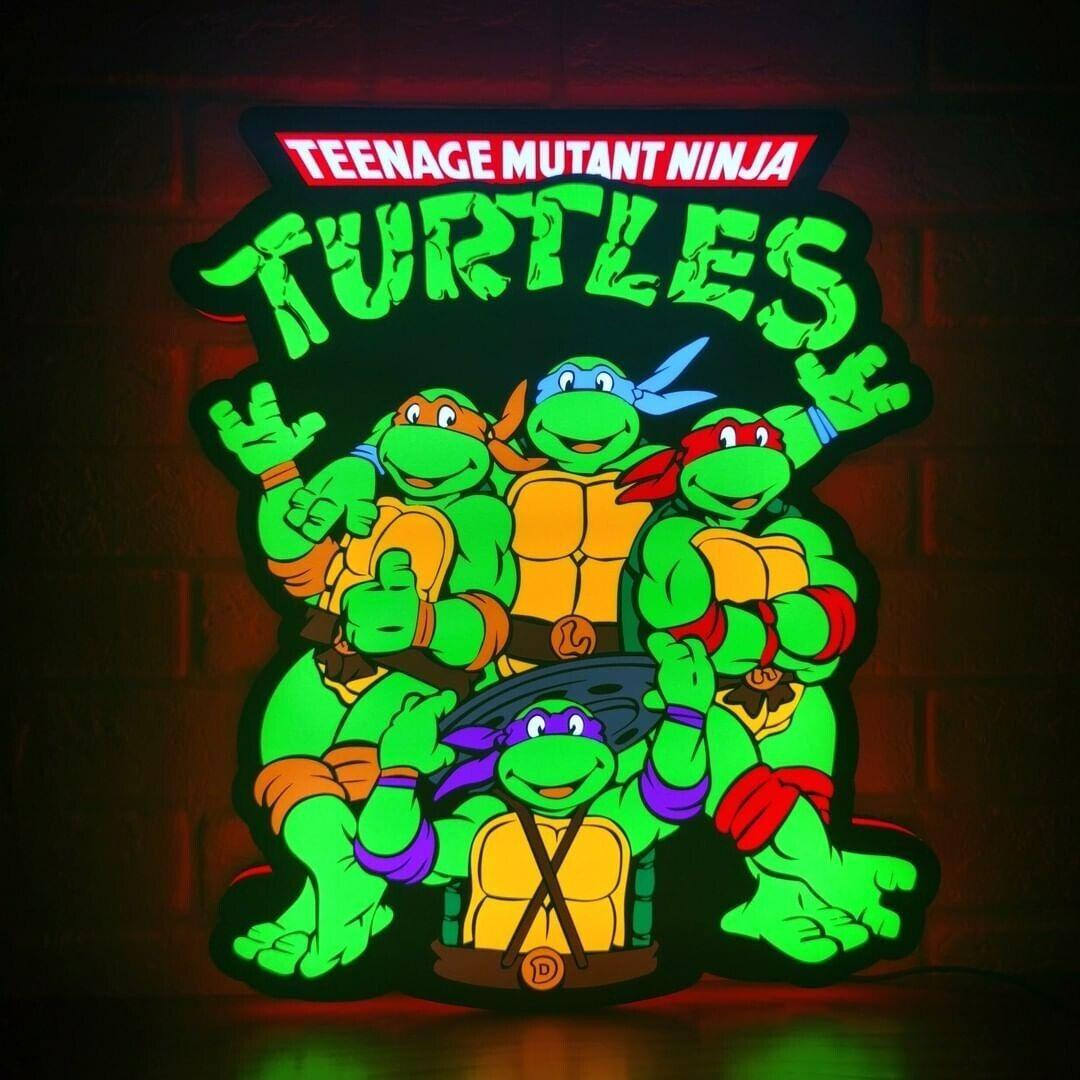 TMNT Teenage Mutant Ninja Turtle Fan arts 3D Light box Fully Dimmable & Powered by USB - FYLZGO Signs