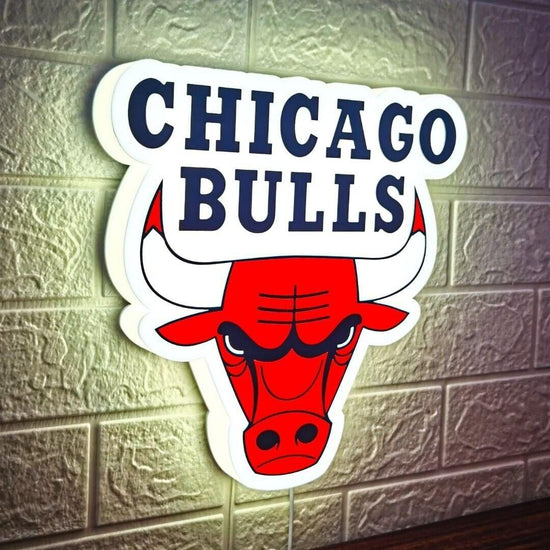 NBA Chicago Bulls Logo LED Light Box USB Power Logo LED Logo - 3D Printing - FYLZGO Signs