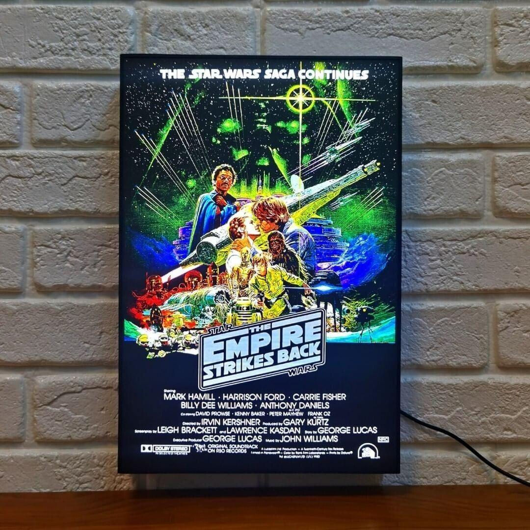 Star Wars The Empire Strikes Back Movie Poster LED Light Box (LED Light Box) Complete - FYLZGO Signs