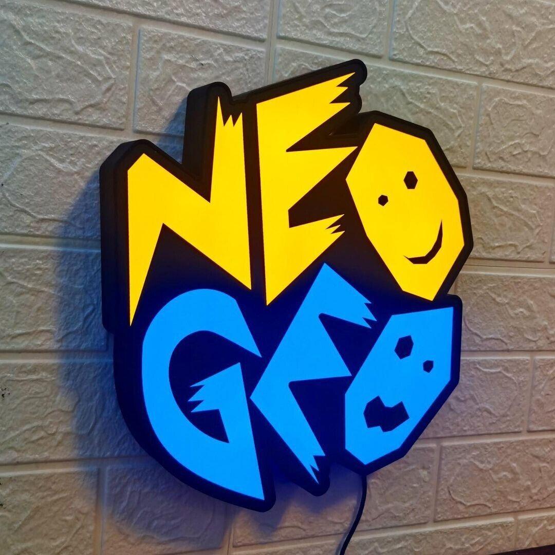 Neo Geo Logo LED Light Box Retro Gaming Nostalgia Unique Gaming Decor - FYLZGO Signs