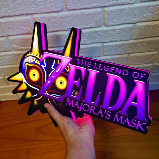 Legend of Zelda Majora's Mask Logo LED Light Box Unique Game Decor - FYLZGO Signs