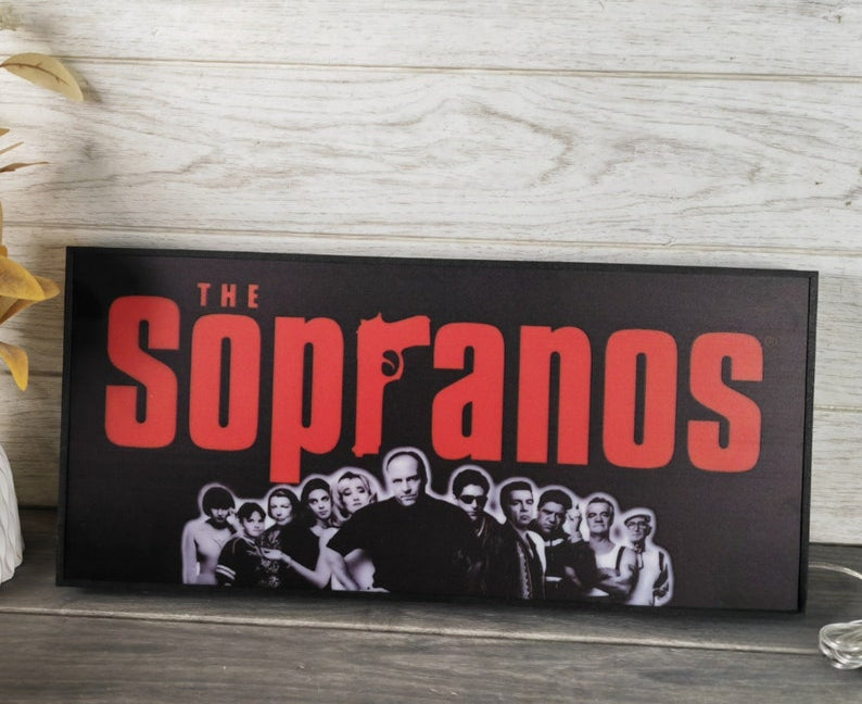 Sopranos 3D Printed LED Lightbox, Video Game Lightbox Logo 3D LED Light Box Arcade Games Lightbox