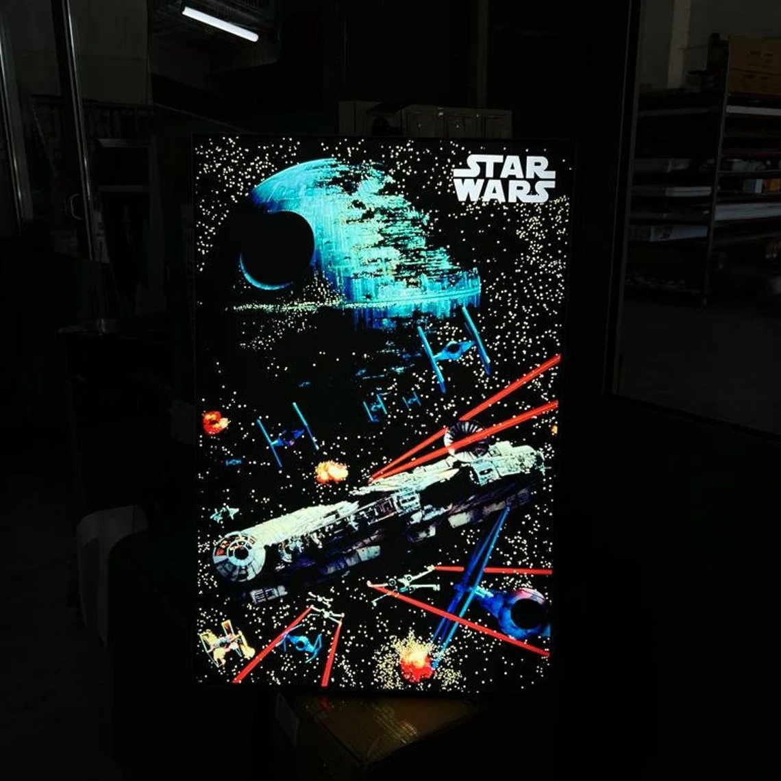 Star Wars L'Empire contre-attaque Affiche du film Boîte à lumière LED (Boîte à lumière LED) complète