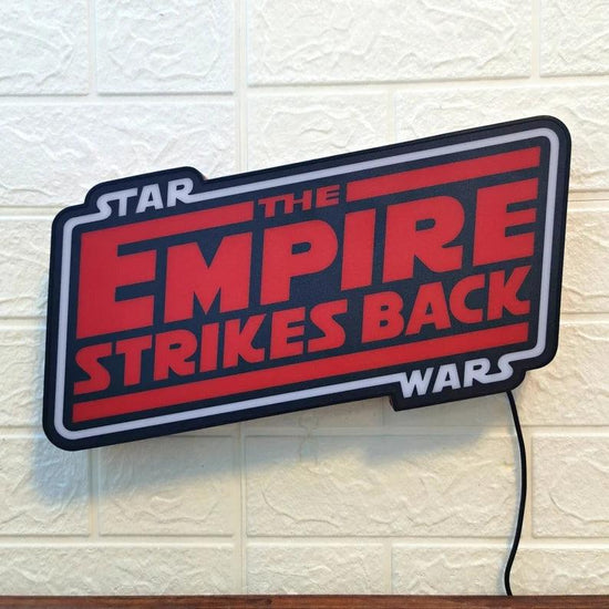 Star Wars The Empire Strikes Back 3D LED Sign Lighting Collection Handmade, Man Cave R2D2