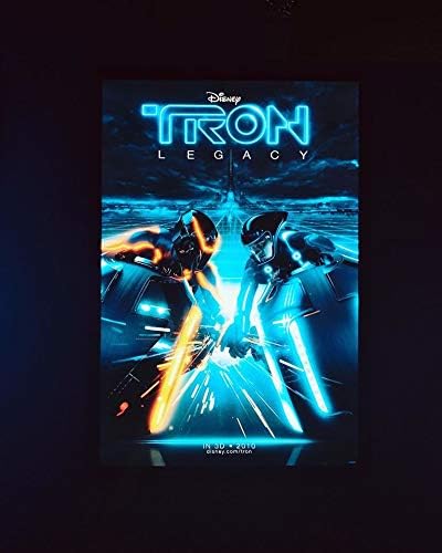 Tron Movie Poster LED Lightbox Fully Dimmable & Powered by USB