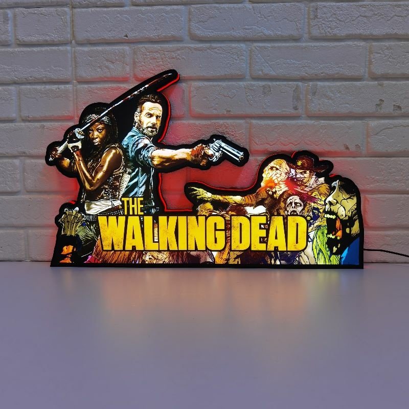 Rare Walking Dead Pinball Top LED Light Box Collector's Dream Survive