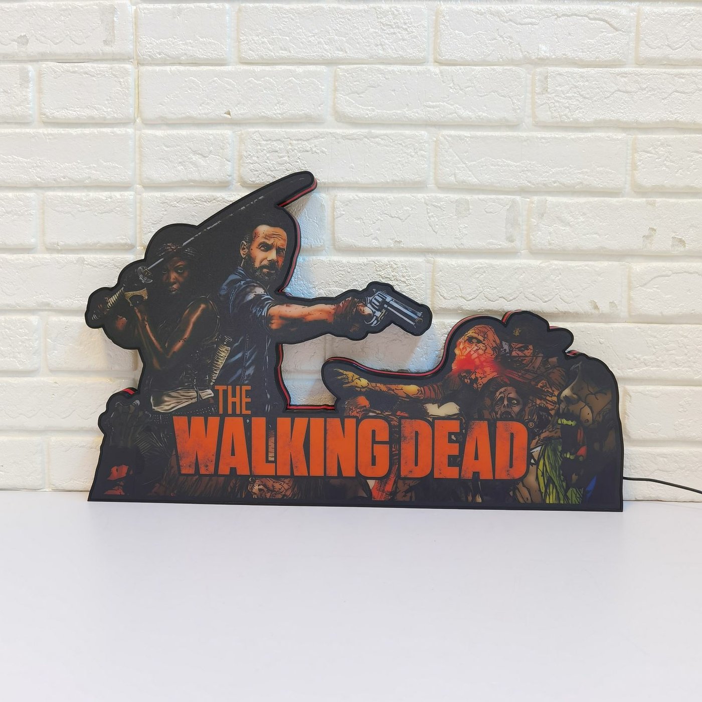 Rare Walking Dead Pinball Top LED Light Box Collector's Dream Survive